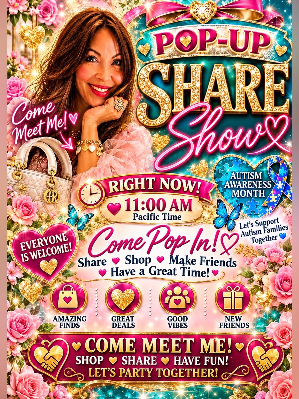 Pop-Up Share Show Pink Party everyone is welcome - Come Pop In!